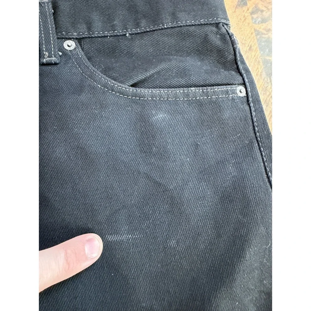 Levi's 505 Jeans Mens 40x32 Black Regular Fit Straight Leg Denim Zip Fly Cotton‎
